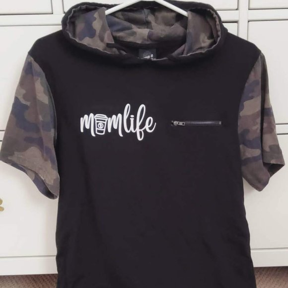 momlife hooded tshirt (camo) - Picture 1 of 1